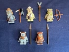 LEGO Star Wars Ewok Village 10236 Ewok Minifigure Lot Of 5 & Accessories