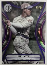 2025 Topps Tribute Mel Ott Detroit Tigers Purple Parallel #47/50