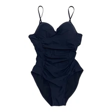 Assets by Spanx Black Push-up Swimsuit One-piece Power Suit Underwire Women’s M