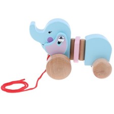 Adorable Elephant Push Along Toy for Baby Toddler Developmental Baby Toy