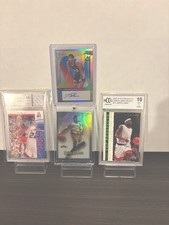 GRADED 10 LOT MICHAEL JORDAN JERSEY LEBRON JAMES ROOKIE KOBE BRYANT HOLO + AUTO#