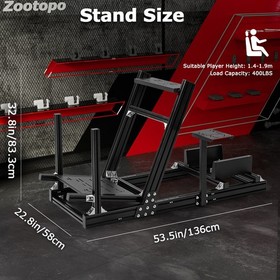 Zootopo 4080Aluminum Alloy Racing Simulator Cockpit Fit For Logitech G920 G923