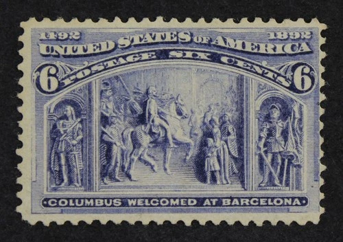 CKStamps: US Stamps Collection Scott#235a 6c Columbian Mint LH OG