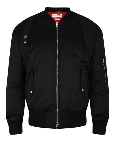 Alexander McQueen Mens Harness Ma-1 Bomber Jacket