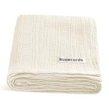 Muslin Swaddle Blankets for Baby, Unisex Baby Boys Girls Simple Pale Yellow