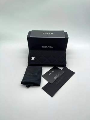 CHANEL 3408-Q Black Round/Oval Eyeglasses Frame – Gold Temple