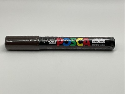 Uni Posca PC5M.22 Water-Based Paint Marker, Medium Point, Dark Brown
