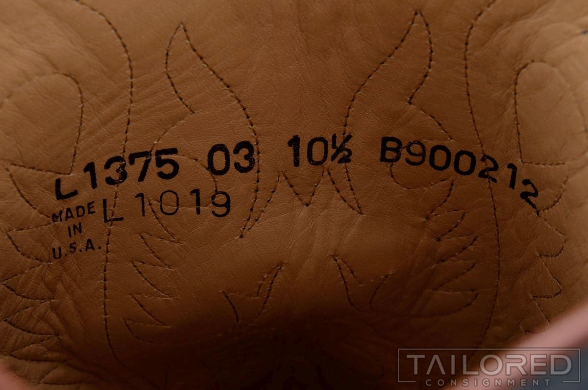 LUCCHESE Classic Solid Black Leather LIZZARD Shoe… - image 9