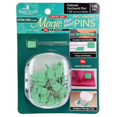 Taylor Seville Magic Pins Flathead EXTRA FINE Patchworkstecknadeln (100er Pack)