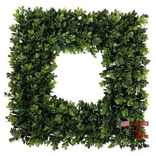 Boxwood Wreath - 16.5-Inch Square UV Resistant 16.5-Inch Square Single