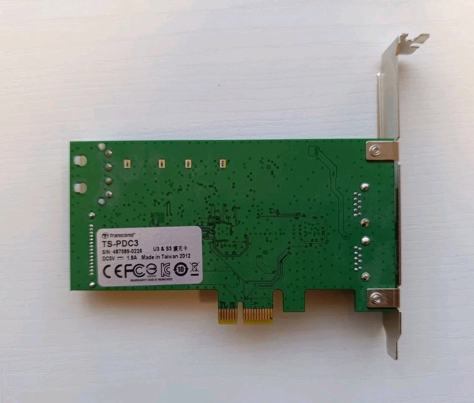 Transcend TS-PDC3 PC SATA-III Expansion Card USB 3.0 Scheda - Immagine 2 di 3