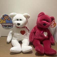 Ty Beanie Babies Valentino  Valentina Valentine's Day Bears New MWMTs