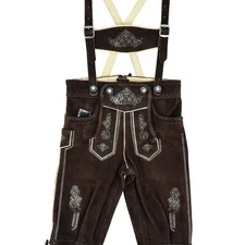 Authentic Bavarian Lederhosen Oktoberfest Costume Suede Lederhosen German Outfit