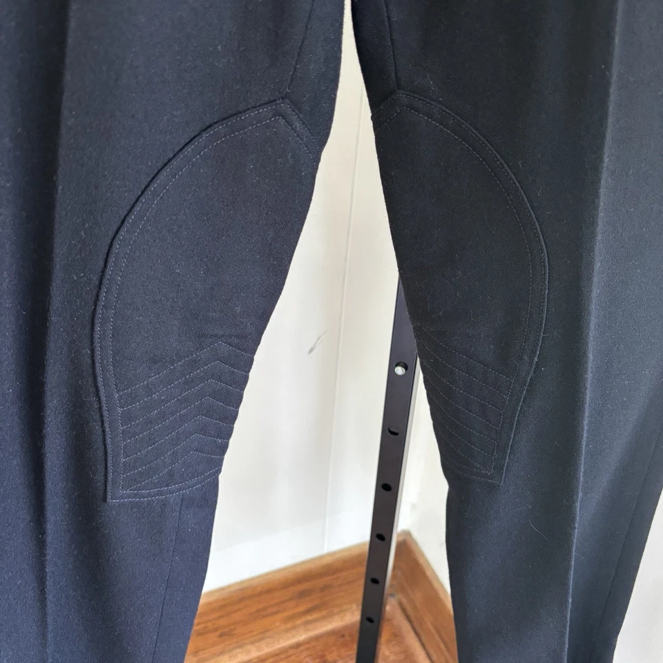 Vtg Polo Ralph Lauren Men 32x32 Black Wool Cashmere Blend Button Fly Chino Pants - Image 4 of 4