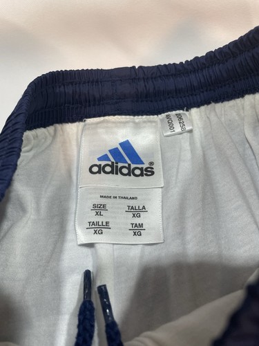 Adidas Trainingshose Junge Jugend XL blau und gelb gestreift Pull On Kordelzug - Bild 2 von 3