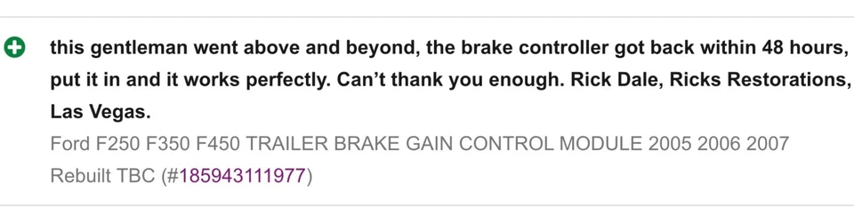 Ford F250 F350 F450 TRAILER BRAKE GAIN CONTROL MODULE 2005 2006 2007 Rebuilt TBC - Image 2 of 4