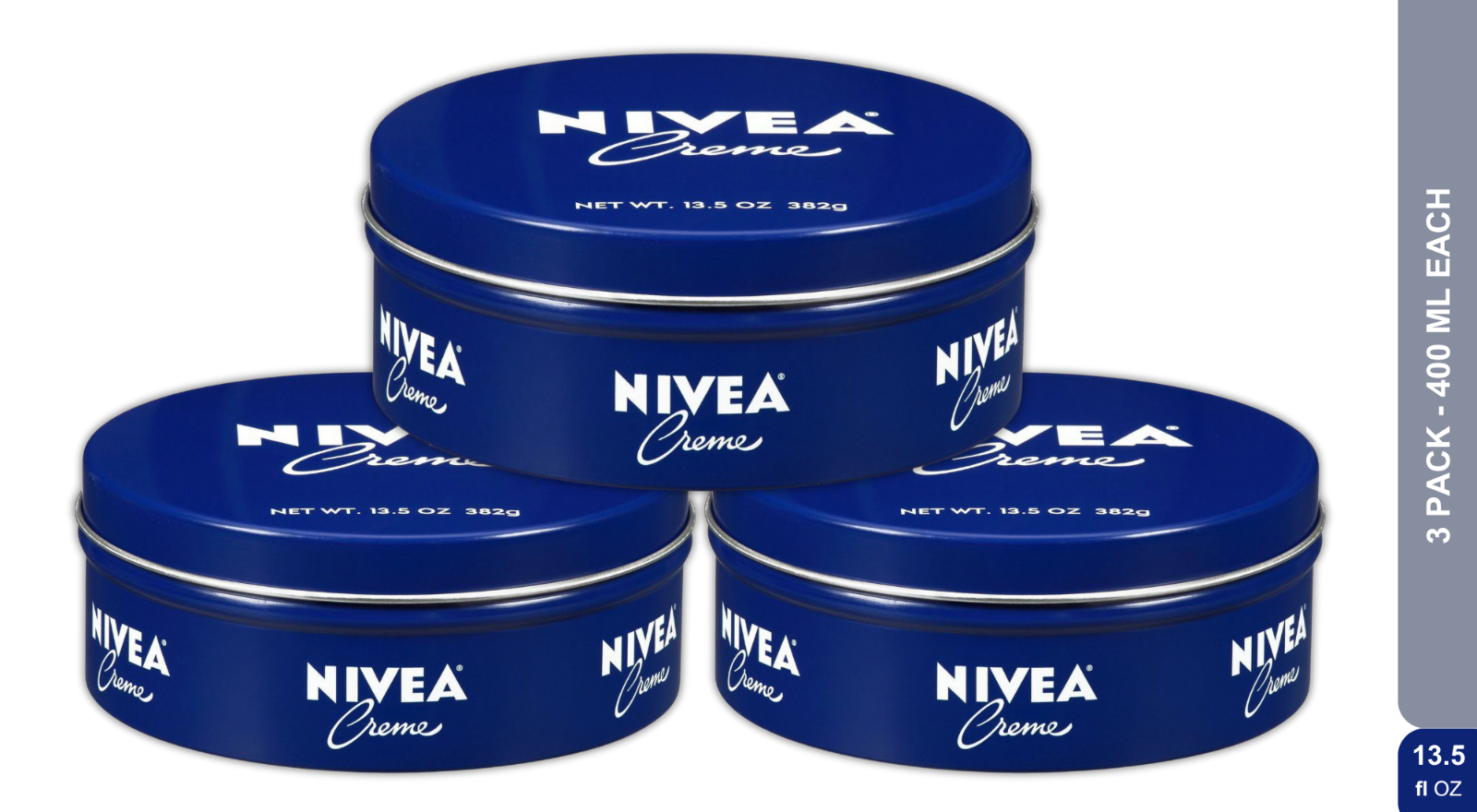 Nivea Creme 400ml Deep Moisture Face & Body 3-Pack German Formula