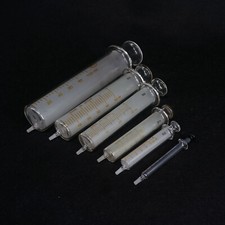 1-100ml Glass Syringe Injector Lab Sampler Standard Diameter Caliber Precision