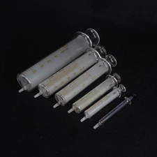 1-100ml Glass Syringe Injector Lab Sampler Standard Diameter Caliber Precision