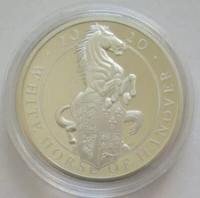 2020 QUEEN'S BEASTS WHITE HORSE OF HANOVER GB SILVER 2 POUNDS 1 OZ PROOF