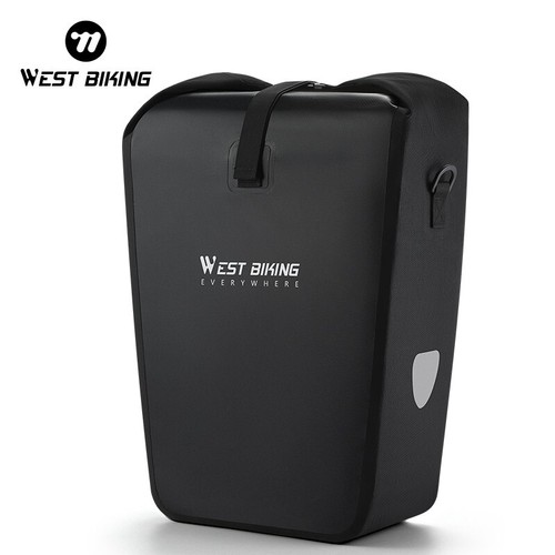 WEST BIKING 25L Waterproof Bike Single Pannier Bag MTB Bicycle Trunk Bag 1pcs - Picture 7 of 18