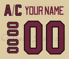 Peterborough Petes Customized Number Kit for 2014-2015 Home Cream Uniform