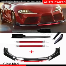 Front Bumper Lip Spoiler Splitter Rear Lip For Toyota Corolla Universal Body Kit