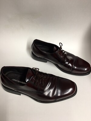 Johnston And Murphy Size 10 Burgundy Dress Shoes Lace Up  display picture 3