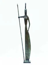 Goddess Athena bronze figurine sculpture - Symbol of Wisdom Strength Strategy