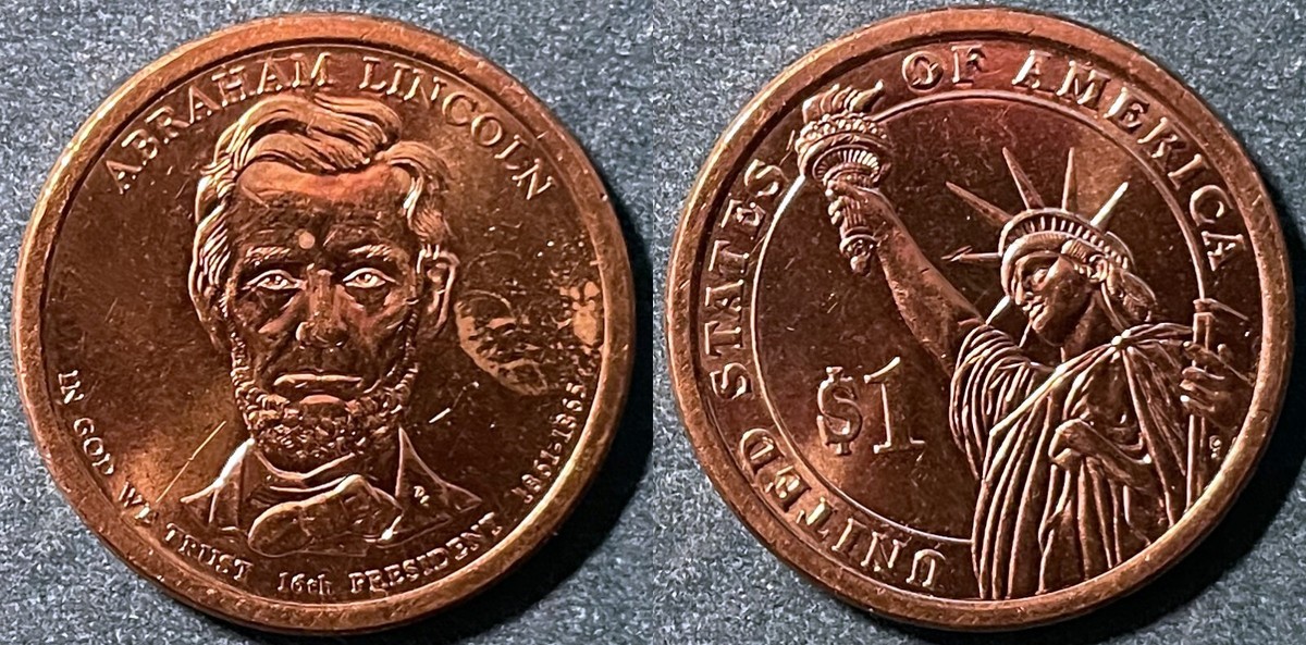 USA 2010 D 1 Dollar Lincoln KM-478 Manganese brass clad