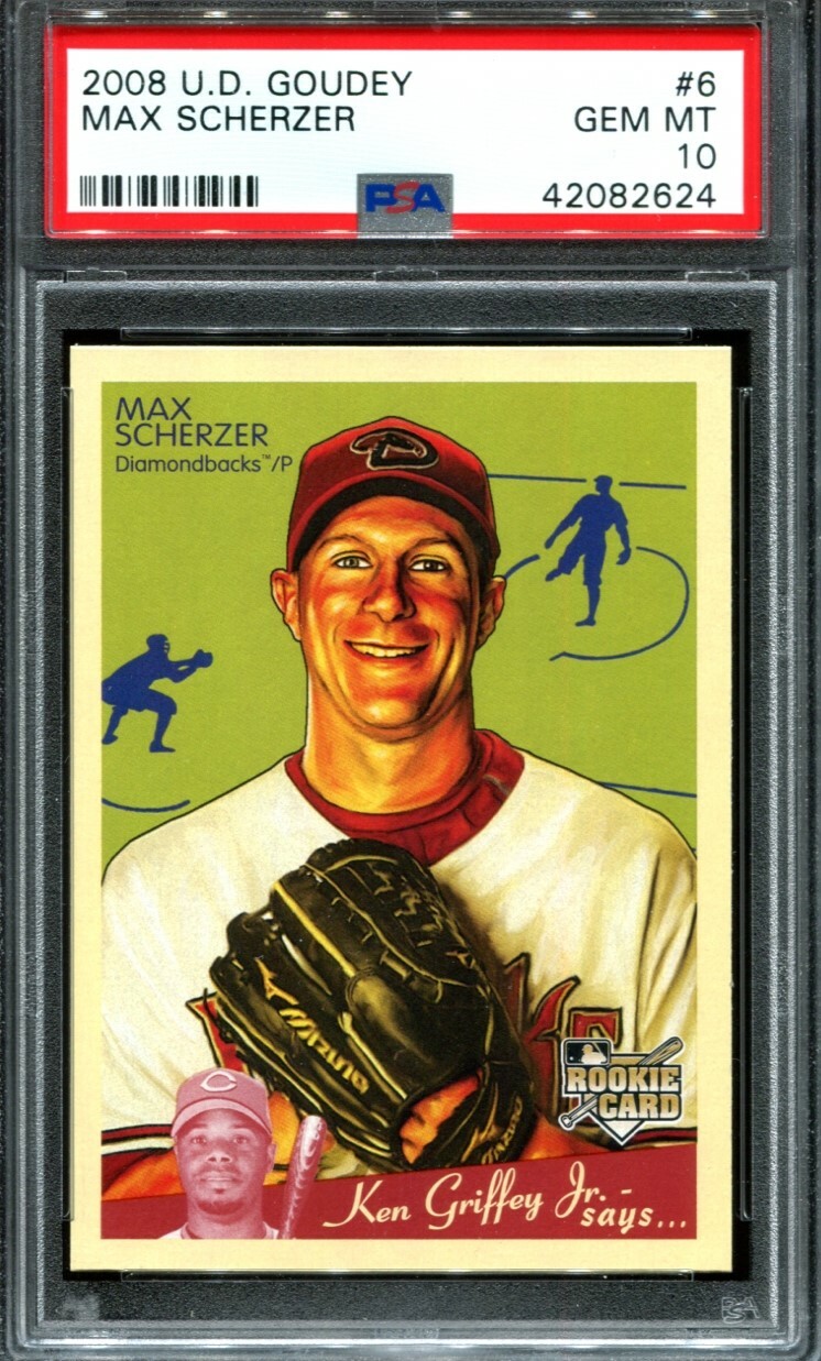 2008 Upper Deck Goudey Max Scherzer #6 Rookie RC PSA 10 