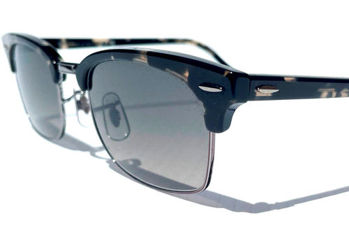 Ray Ban CLUBMASTER SQUARE Black Tortoise GRADIENT Grey Sunglass RB3916 1336/71 - Picture 8 of 16
