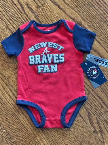 Atlanta Braves MLB Infant Boys 3- Pk. Bodysuit Set - NWT - Picture 6 of 11