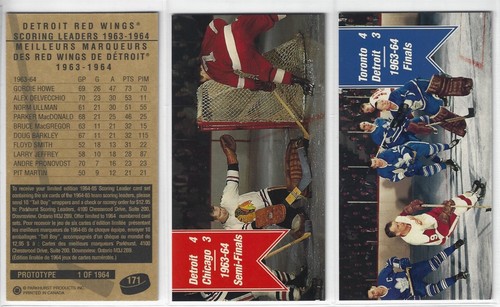 1994 PARKHURST 64-65 PARKIES TALLBOYS DETROIT RED WINGS MASTER TEAM SET 33 CARDS - 第 6/6 張圖片