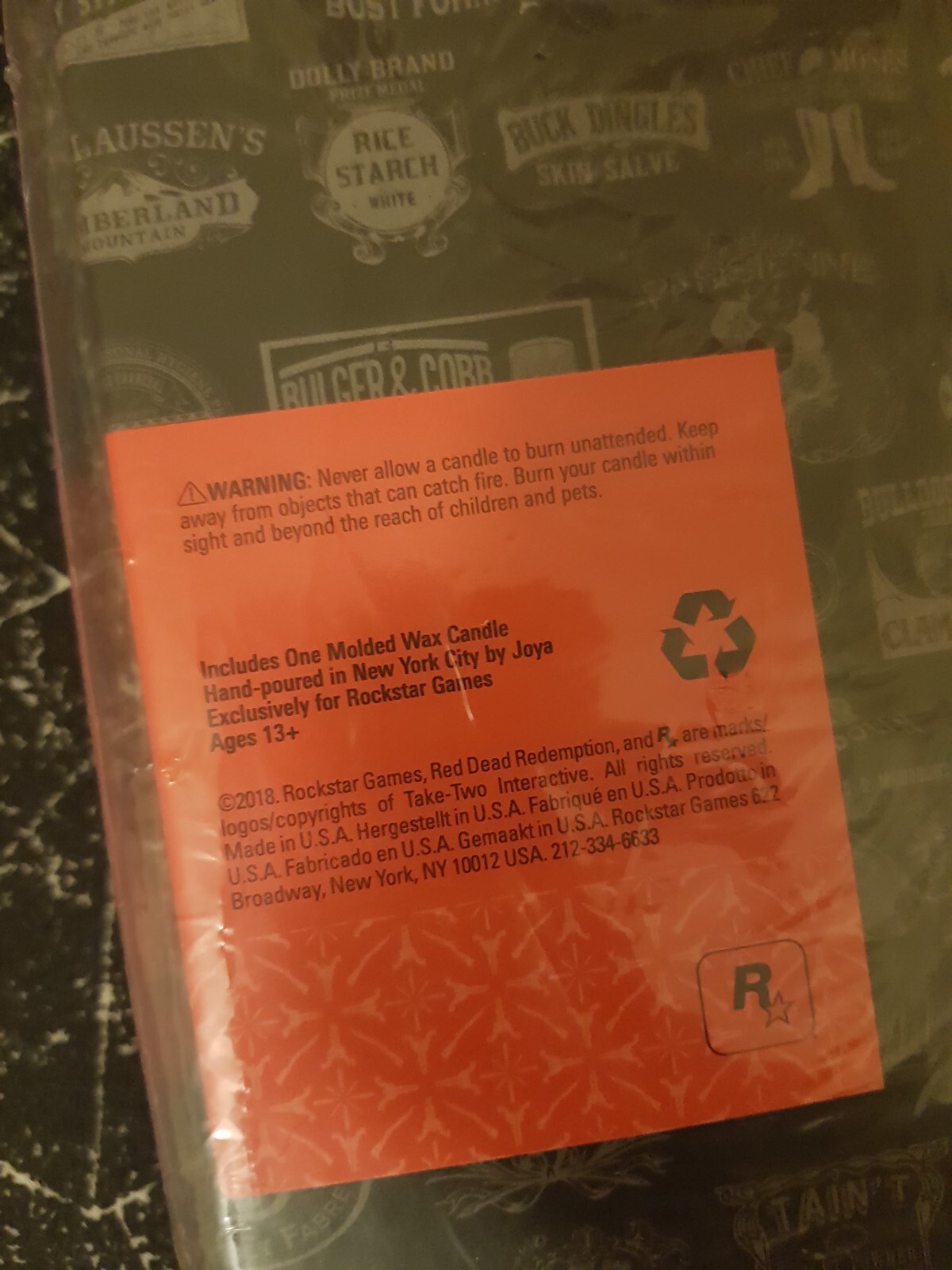 Red Dead Redemption 2 Promotional Candle Ultra Rare eBay