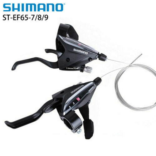 Shimano ST-EF65 3/7/8/9/21/24/27 Speed Brake Shifter Sets V-Brake Fit EF51 Black - Picture 1 of 6