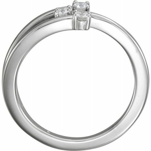 Anillo de tres piedras Diamond Freeform en oro blanco de 14 K (1/5 quilates) tw.) - Imagen 2 de 2