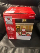 6 ft +  lighted indoor/outdoor Santa story time scene Airblown Inflatable  NEW