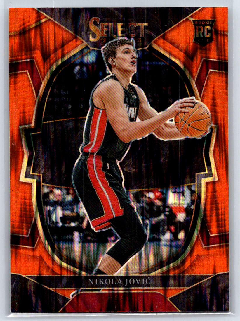 2022-23 Panini Select Nikola Jovic #91 RC Orange Flash Prizms Miami Heat