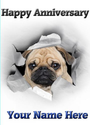 PUG CARD Birthday,father;s Well home A5 Personalised Greeting Card PID018 - Picture 6 of 16