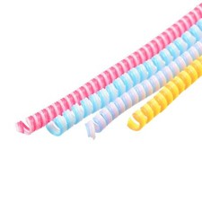 Spiral Cable Protector for USB Cord Sleeve 4.6 Feet Each, Red,Purple,Yellow,Blue