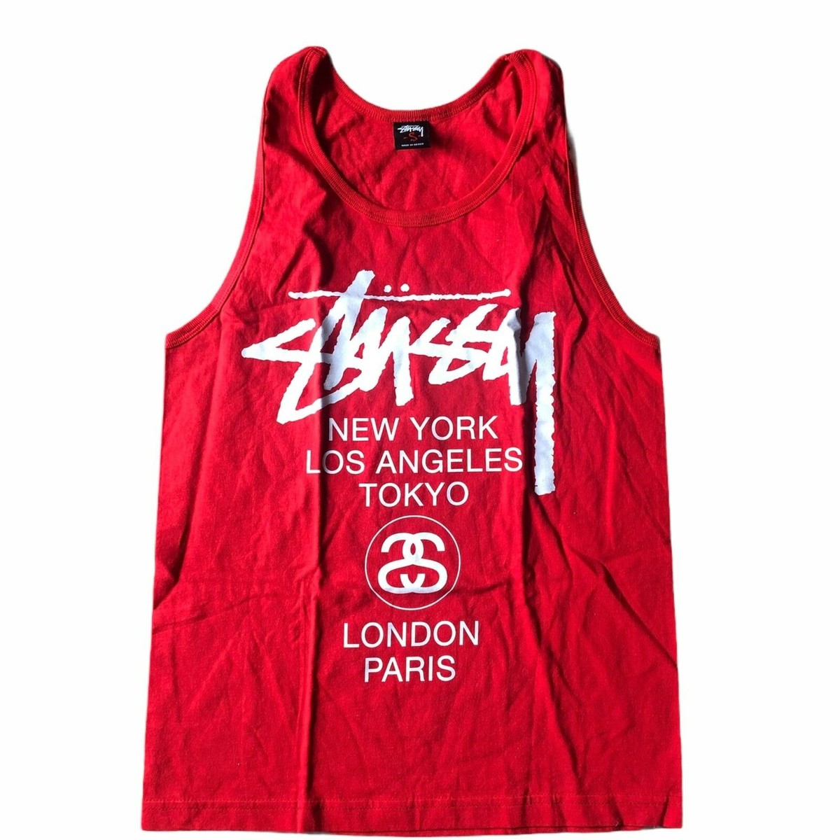 Stussy Mens red tank NWOT Small | eBay
