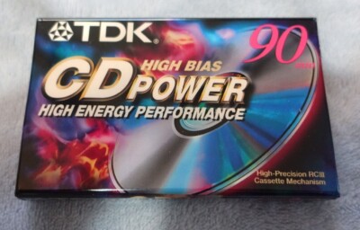 TDK High Bias IECII CD POWER RCIII Precision Mechanism Audio 90 Min Cassette NEW
