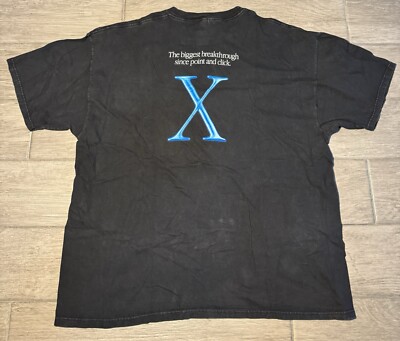 Vintage Faded Apple Center Logo MAC OSX Biggest Breakthrough Since Point & Click