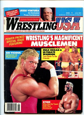 WRESTLING USA MAGAZINE SID HOGAN WARRIOR STING JESSE VENTURA COLOR