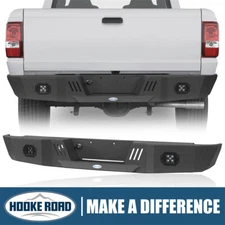 Hooke Road Guardian Steel Rear Back Bumper for 1993-2011 Ford Ranger Fleetside