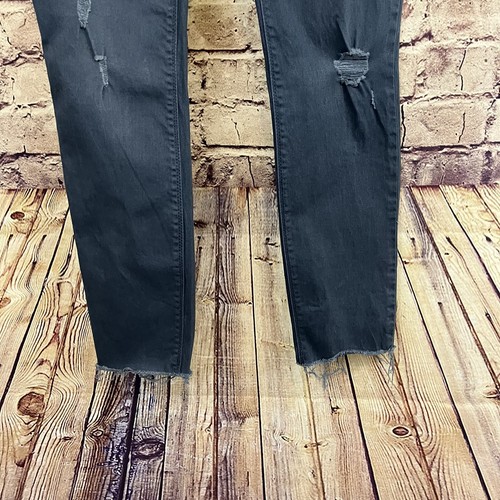 Express Jegging Womens Size 8 Blue Distressed Raw Hem Mid Rise Ankle - Picture 5 of 12