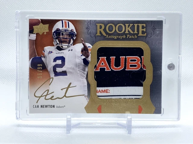 2011 Upper Deck Exquisite Cam Newton Gold Auto RC Auburn Patch SP #ED 96/99 💎