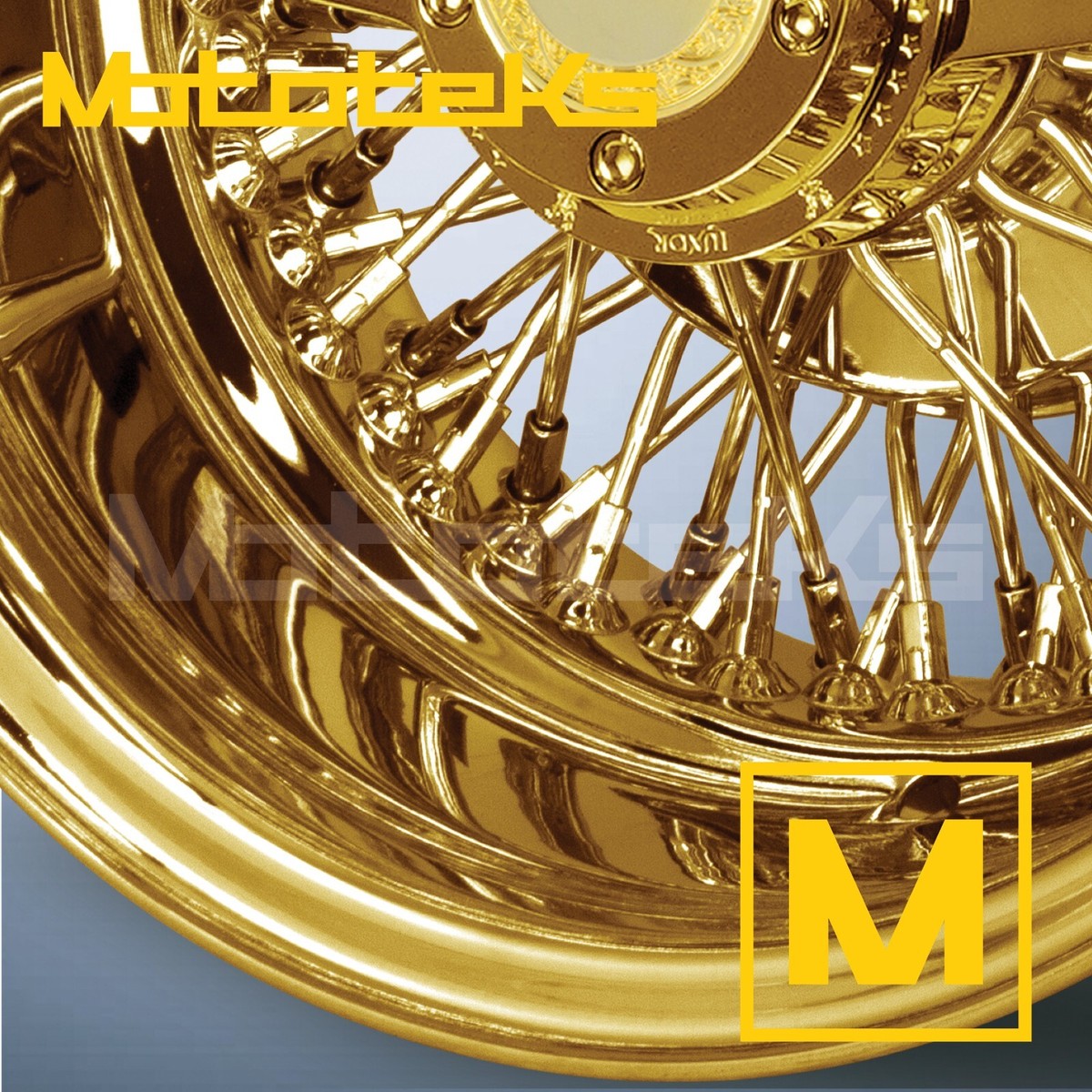 13X5.5 LUXOR WIRE WHEELS 72 CROSS REV RIM 24K ALL GOLD SINGLE 1