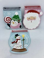 Set of 3 Christmas Small Pocket/Purse Sized Spiral Notebooks